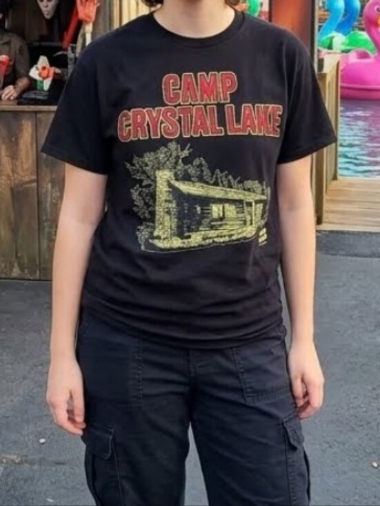 Friday The 13Th Other - V Black, Red And Yellow Camp Crystal Lake Friday The 13th Shirt Size M